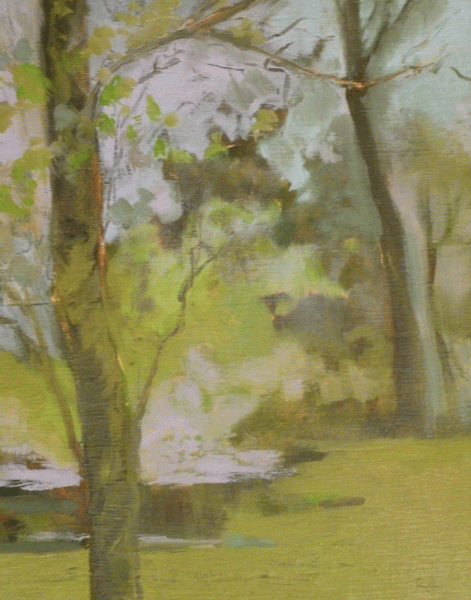 "Spring Forest" ©Ruth Armitage 2013, Oil on Panel 11"x9"