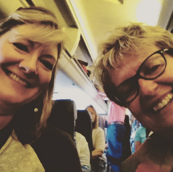 Joyce Baron & I on an Adventurous flight to Lubbock