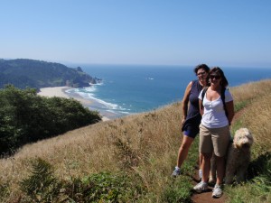 Michele, Jeanie and 'Walter' at Cascade Head