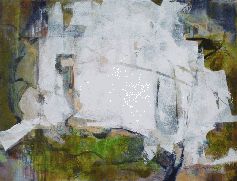 "Fog and Flood" ©Ruth Armitage Acrylic on Paper, 22x30"