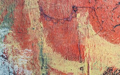 Central Hearth – Abstract Oil and Wax Artwork