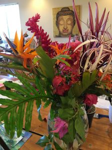 Tropical flowers to paint from the garden