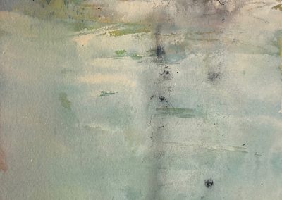 "Sundown" Mixed Media on Paper, 7"x11" ©Ruth Armitage