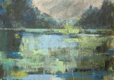 "Silvery Slough" Oil & Cold Wax on Panel 24"x24" ©Ruth Armitage