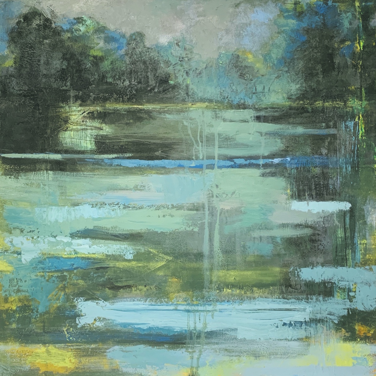 "Wetlands" Oil and Cold Wax on Panel, 24"x24" ©Ruth Armitage