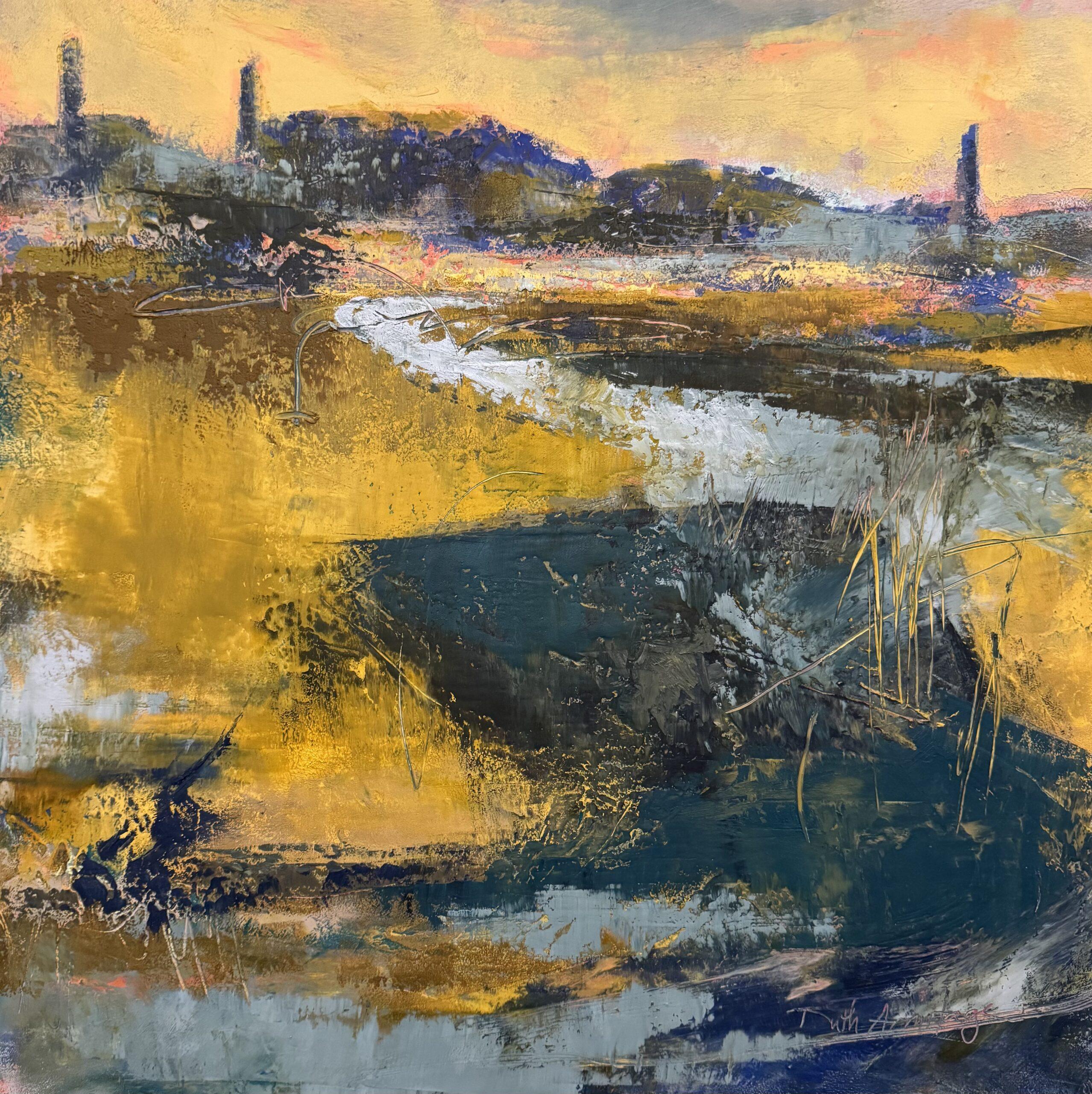 Distant Villa, Oil on Panel 24x24" Distant Villa, Oil on Panel 24x24"